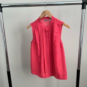 Pink sleeveless DKNY blouse - size 2